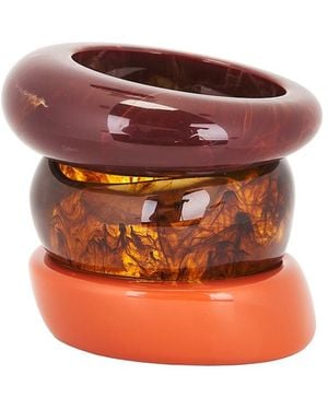 Ben-Amun For Fwrd Bangle Bracelet Set - Orange