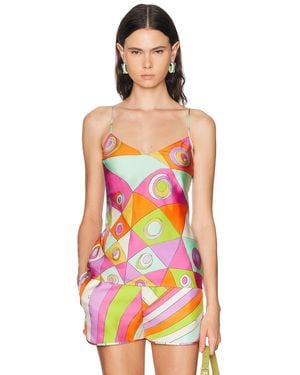 PUCCI Silk Twill Cami Top - Multicolor