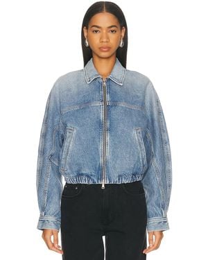 Agolde Dixon Cocoon Bomber Jacket - Blue