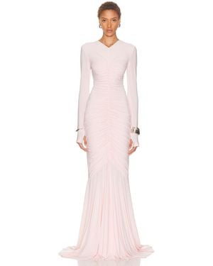 strapless open back dress HALTER TURTLE FISHTAIL GOWN – Chocolate – Norma Kamali