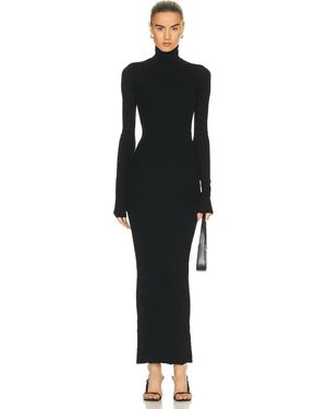 ÉTERNE Long Sleeve Turtleneck Maxi Dress - Black