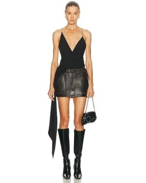 Alex Perry Wrap Asymmetric Top - Black