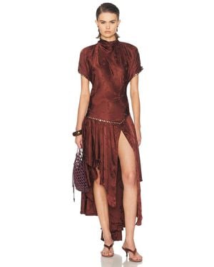 Siedres Maren Open Back Asymmetric Dress - Red