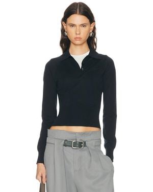 Givenchy Long Sleeve Polo Top - Blue