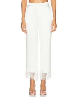 Fleur du Mal X Galia Lahav Beaded Fringe Silk Pant - White