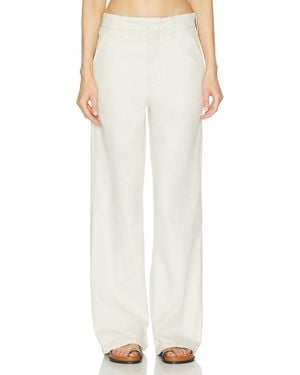 Mother The Sk8r Prep Sneak Jeans - White