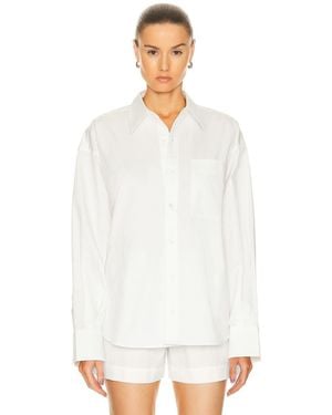 GRLFRND X Lindsi Lane Button Down Shirt - White