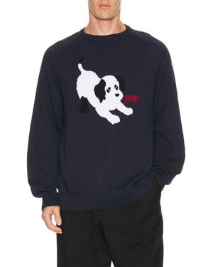 Pop Trading Co. Knitted Joy Crew Neck - Blue