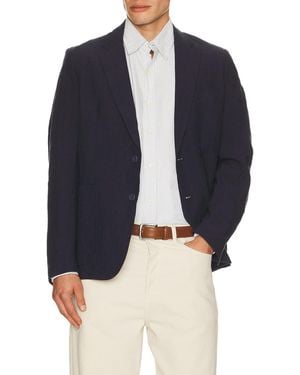 Percival Tailored Linen Blazer - Blue