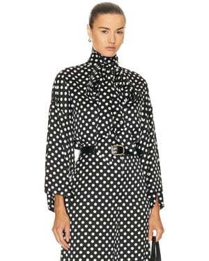 Saint Laurent Satin Blouse - Black