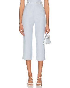 La Porte Jane Pearl Capri Pant - White