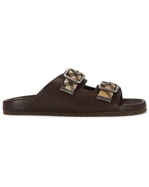 Burberry Urchin Leather Sandal - Brown