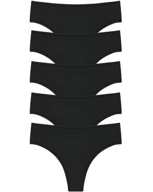 Skims Fits Everybody 5 Pack Thong - Black