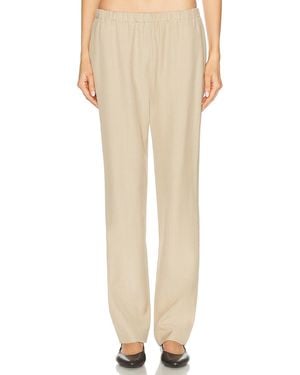 Loulou de Saison Scot Ankle Length Straight Leg Pant - Natural