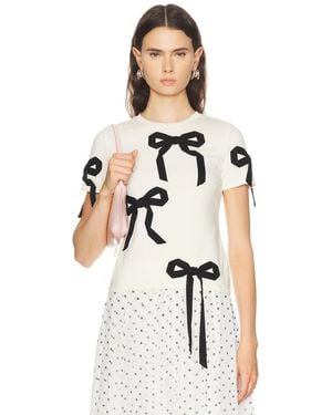 Marc Jacobs Bow Shrunken Tee - White
