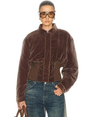Haikure Vivienne Velvet Jacket - Brown