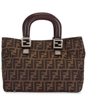 Fendi Zucca Handbag - Brown