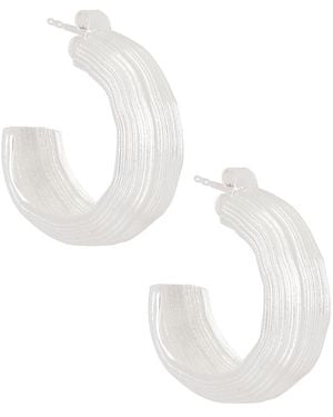 Louis Abel Abluvio Mid Hoop Earring - White
