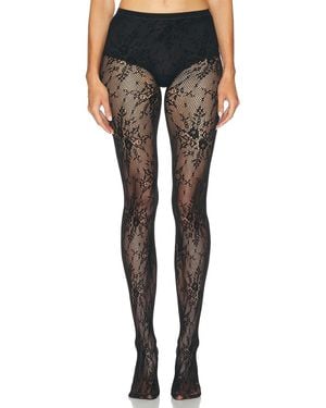 Swedish Stockings Rosa Lace Tights - Black