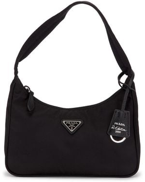 Prada Mini Re-Edition 2000 Re-Nylon Shoulder Bag - Black