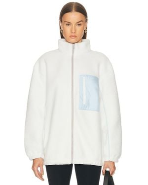 Nike Sherpa Logo Full Zip Jacket - White