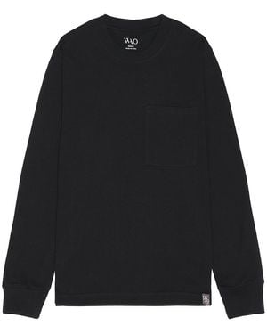 WAO The Long Sleeve Pocket Tee - Black