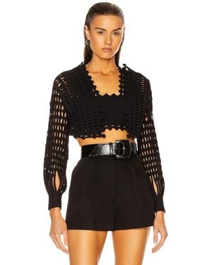 Alaïa Knit Lace Top - Black