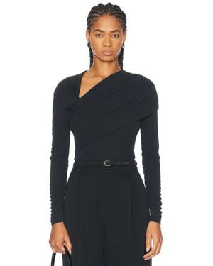 Carolina Herrera Draped Top - Black