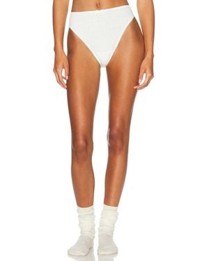 Helsa Pointelle High Cut Panty - White