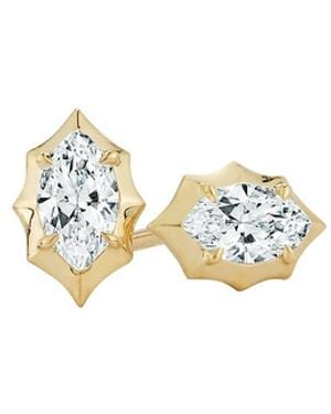 Jade Trau Maverick Marquise Shaped Stud Earrings - Multicolor