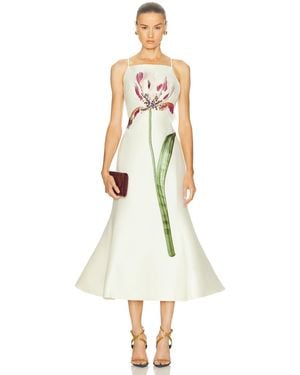 LEO LIN Regina Midi Dress - White