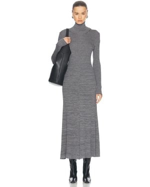 Moncler Turtleneck Knit Dress - Gray