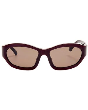Dries Van Noten Rectangular Sunglasses - Brown