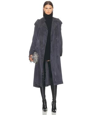 Helmut Lang Fluid Trench Coat - Blue