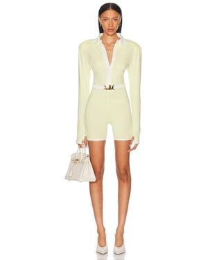 ROWEN ROSE Long Sleeve Romper - Yellow