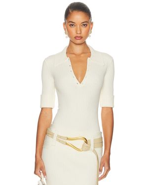 Helsa Devora Polo Bodysuit - White