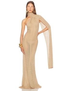Helsa Robbyn Wrap Gown - Natural