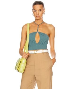 Bottega Veneta Sleeveless Bodysuit - Blue