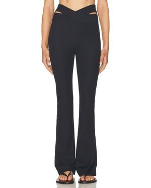 Nike Zenvy Cutout Gentle Support High Waisted Rib Flare Legging - Blue
