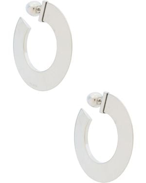 Alaïa Small Blade Hoop Earrings - White