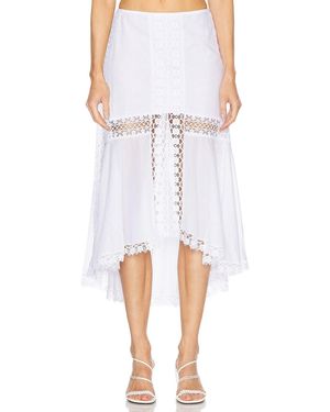 Charo Ruiz Clair Midi Skirt - White
