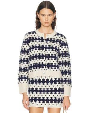 Calle Del Mar Royal Fair Isle Cardigan - Blue