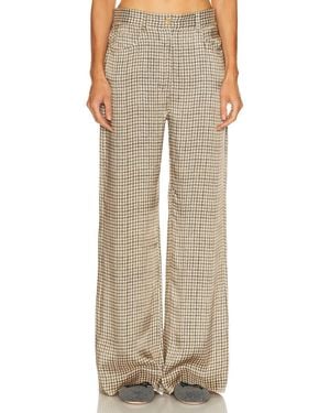 Acne Studios Poltana Fluid Check Pant - Natural