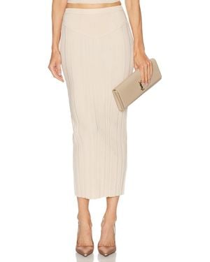 Fleur du Mal Three Way Rib Skirt - Natural