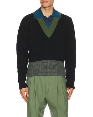 Dries Van Noten Medan Sweater - Green