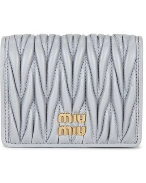 Miu Miu Matelasse Wallet - White