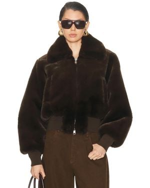 Ronny Kobo Clemence Faux Fur Jacket - Black