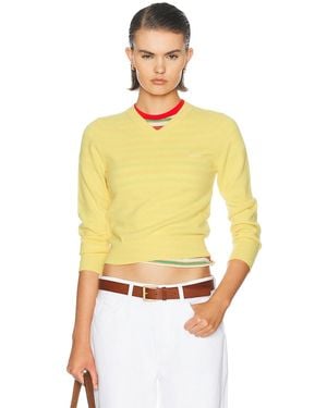 Miu Miu Wool Washed Sweater - Yellow