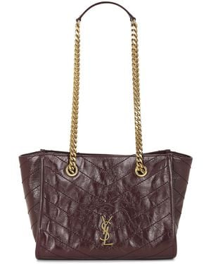 Saint Laurent Small Niki East West Shopping Bag - Red