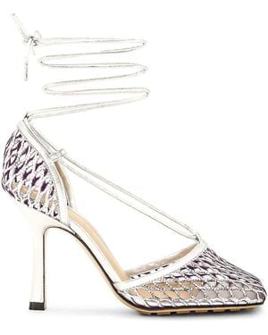 Bottega Veneta Stretch Lace Up Sandal - White